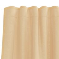 Воалени завеси с примки, 2 бр, пясък, 140x225 см
