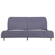 Рамка за легло без матрак, светлосива, плат, 150x200 cм