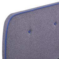 Рамка за легло без матрак, светлосива, плат, 150x200 cм