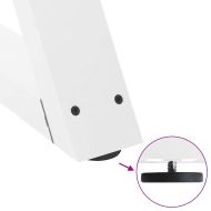 Крака за масичка за кафе, 2 бр., бели, 30 x (30-31,3) см, стомана