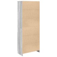 Висок шкаф, сив сонома, 70x35x180 см, инженерно дърво