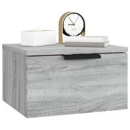 Нощно шкафче за стенен монтаж, сив сонома, 34x30x20 см