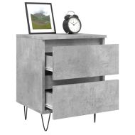 Нощно шкафче бетонно сиво 40x35x50 см инженерно дърво