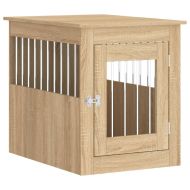 Клетка за куче мебел, сонома дъб, 55x75x65 см, инженерно дърво