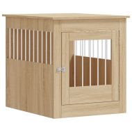 Клетка за куче мебел, сонома дъб, 64,5x80x71см, инженерно дърво
