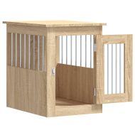 Клетка за куче мебел, сонома дъб, 45x62x59 см, инженерно дърво