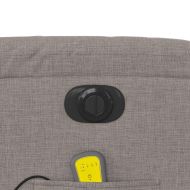 Електрически масажен наклоняем стол, таупе, текстил