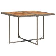 Градински трапезен комплект 5 части с възглавници сив полиратан