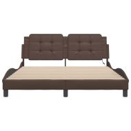 Рамка за легло с LED без матрак Zadar, кафява, 160x200 cм