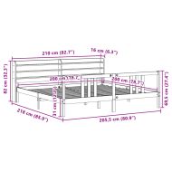 Рамка за легло с табла без матрак, бяла, 200x200 см
