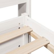 Рамка за легло с табла без матрак, бяла, 200x200 см