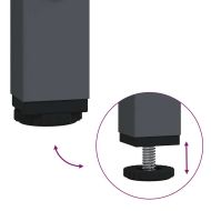 Бюфет, антрацит, 135x39x73,5 см, студеновалцувана стомана