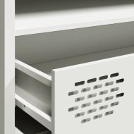 ТВ шкаф бял 202x39x43,5 см студеновалцувана стомана