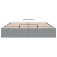 Османска рамка за легло без матрак, светлосива, 140x190см, плат