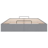 Османска рамка за легло без матрак, светлосива, 140x200см, плат