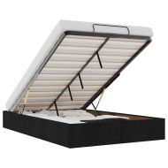 Османска рамка за легло без матрак, черна, 120x190 см, плат