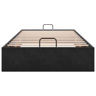Османска рамка за легло без матрак, черна, 90x200 см, кадифе