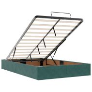 Османска рамка за легло без матрак тъмнозелена 120x200см кадифе