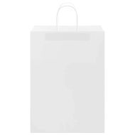 Хартиени торбички 50 бр с дръжки бели 32x17x44 см