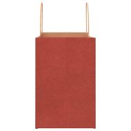 Хартиени торбички 250 бр с дръжки червени 26x17x25 см