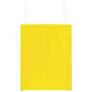 Хартиени торбички 250 бр с дръжки жълти 32x22x28 см