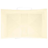 Хартиени торбички 250 бр с дръжки жълти 32x22x28 см