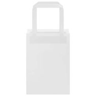 Хартиени торбички 50 бр с дръжки бели 15x8x21 см