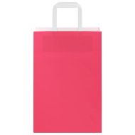 Хартиени торбички 250 бр с дръжки розови 21x11x31 см