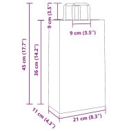 Хартиени торбички 250 бр с дръжки зелени 21x11x36 см