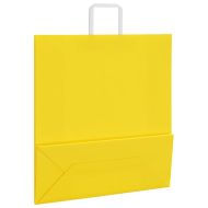 Хартиени торбички 250 бр с дръжки жълти 45x17x48 см