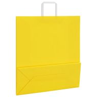 Хартиени торбички 50 бр с дръжки жълти 45x17x48 см