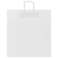 Хартиени торбички 250 бр с дръжки бели 45x17x48 см