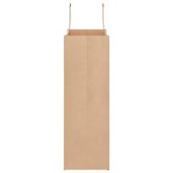 Хартиени торбички 250 бр с дръжки кафяви 26x12x35 см