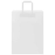 Хартиени торбички 250 бр с дръжки бели 26x12x35 см