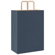 Хартиени торбички 250 бр с дръжки сини 32x17x44 см