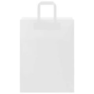 Хартиени торбички 50 бр с дръжки бели 32x22x28 см