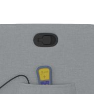 Изправящ масажен реклайнер стол, светлосив, текстил