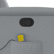 Изправящ масажен реклайнер стол, светлосив, текстил