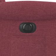 Електрически стол реклайнер, виненочервен, текстил