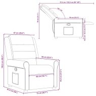 Реклайнер, тъмносив, текстил