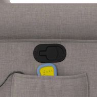 Масажен изправящ стол реклайнер, таупе, текстил