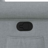 Реклайнер стол, светлосив, текстил