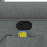 Изправящ масажен реклайнер стол,тъмносив, текстил