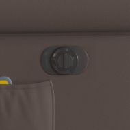 Електрически масажен реклайнер стол, кафяво, изкуствена кожа