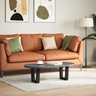 Крака за масичка за кафе, V-образни, 2 бр., черни, 40 x (30-31,3) см, стомана