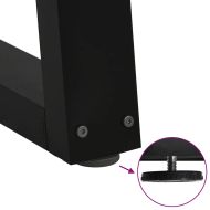 Крака за масичка за кафе, V-образни, 2 бр., черни, 50 x (30-31,3) см, стомана