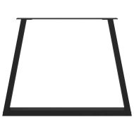 Крака за трапезна маса, V-образни, 2 бр., черни, 100 x (72-73,3) см, стомана