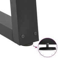 Крака за масичка за кафе, V-образна, 2 бр., антрацит, 28 x (42-43,3) см, стомана