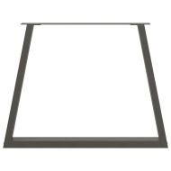 Крака за трапезна маса, V-образни, 3 бр., антрацит, 90x(72-73,3) см, стомана