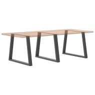 Крака за трапезна маса, V-образни, 3 бр., антрацит, 90x(72-73,3) см, стомана